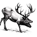 Scottish stag tattoo design idea