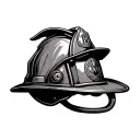 firefighter helmet tattoo design idea
