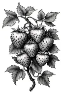Strawberry Vine tattoo design idea