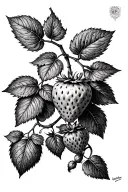 Strawberry Vine tattoo design idea