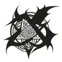 pentagram from demonic possession tattoo design idea