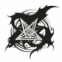 pentagram from demonic possession tattoo design idea