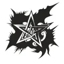 pentagram from demonic possession tattoo design idea