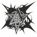 pentagram from demonic possession tattoo design idea