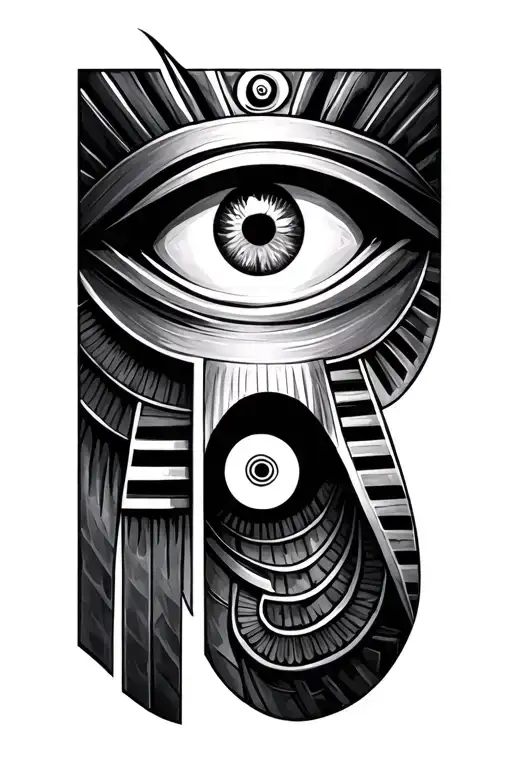 eye of horus and eye of rah Egyptian god tattoo design idea