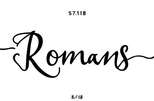 "Romans 8:18" tattoo design idea