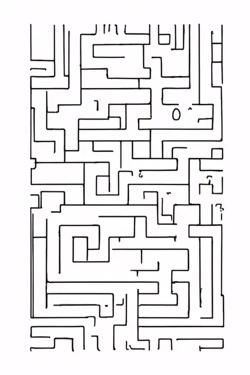 maze dungeon scene tattoo design idea