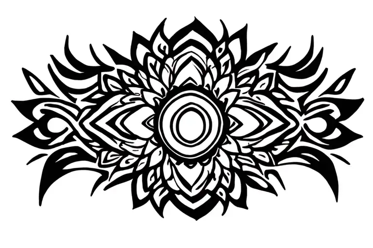 7 chakra energy tattoo design idea