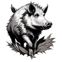Adonis and boar tattoo design idea