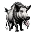 Adonis and boar tattoo design idea