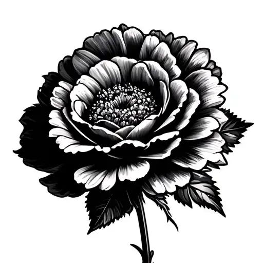 carnation flower, lily flower, rose flower, violet flower, daisy flower, poppy flower, aster flower, chrysanthemum bouqu tattoo design idea