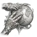 atlas holding the world  tattoo design idea