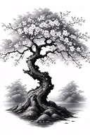 cherry blossom tree tattoo design idea
