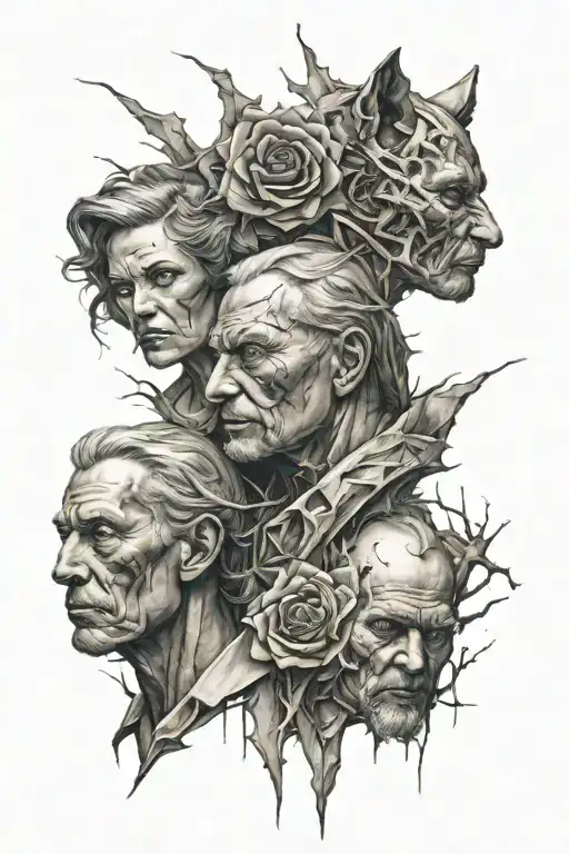 Broken Family tattoo design idea