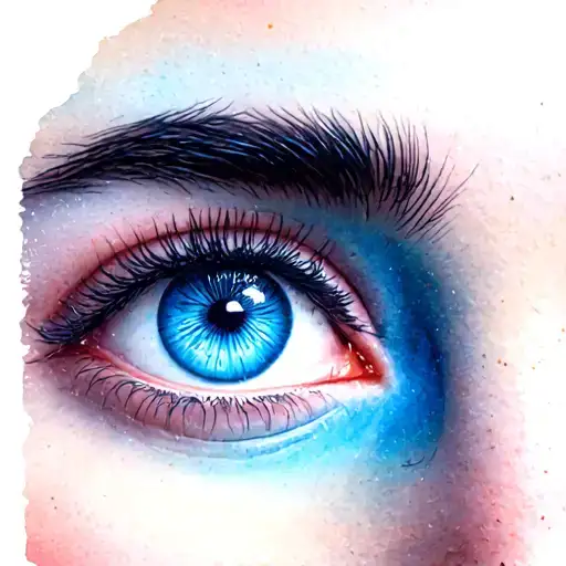 eyes and eyebrows tattoo design idea