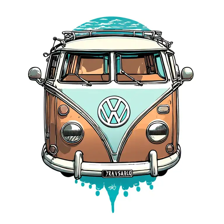 Volkswagen Bus tattoo design idea