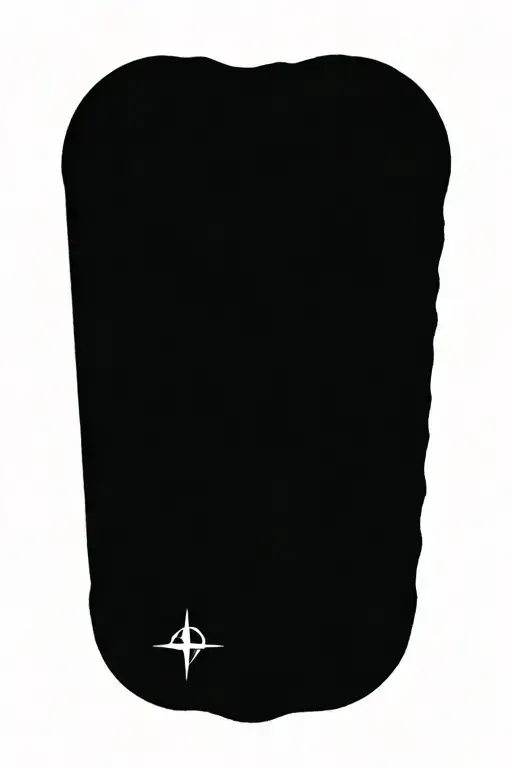 compass waves tattoo design idea