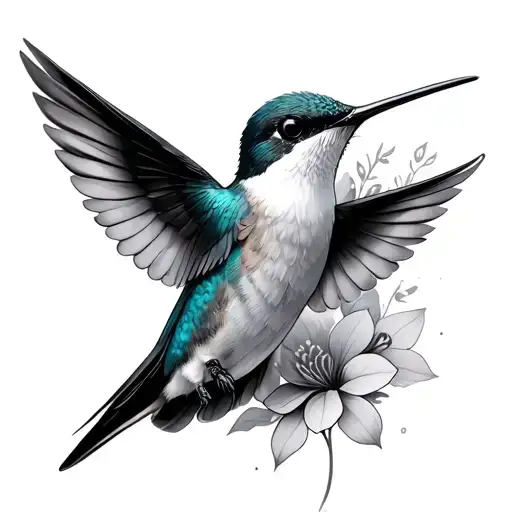 humming birds tattoo design idea