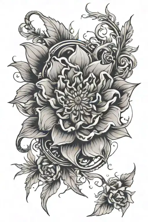 Tokyo ghoul flower with stem on your lower abdomen  tattoo design idea