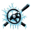 sharp ice steering wheel. icicles sticking out tattoo design idea