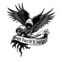 bad omens, death of peace of mind tattoo design idea