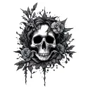 bad omens, death of peace of mind tattoo design idea