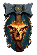 2-headed axe tattoo design idea