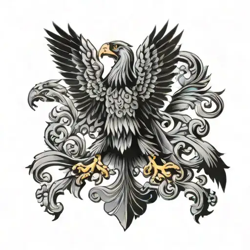 German eagle tattoo design idea