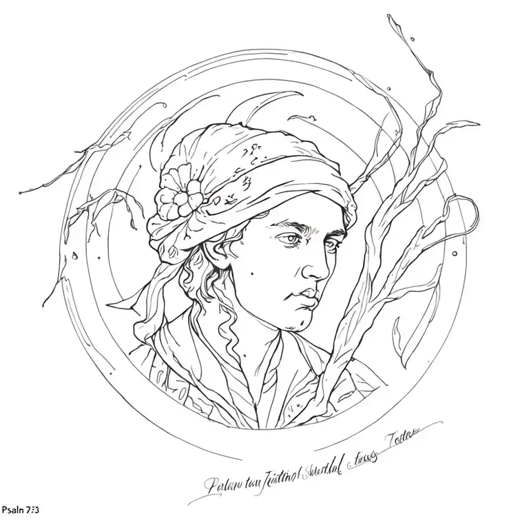 Psalm 27:3 written tattoo design idea