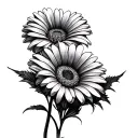 GERBERA DAISY tattoo design idea