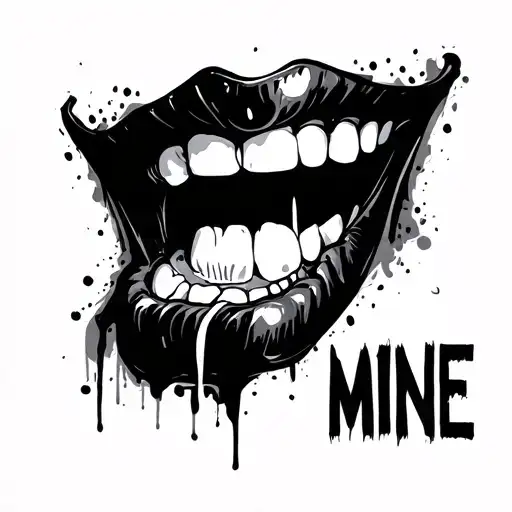 "Mine" Bite Marks tattoo design idea