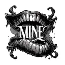 "Mine" Bite Marks tattoo design idea