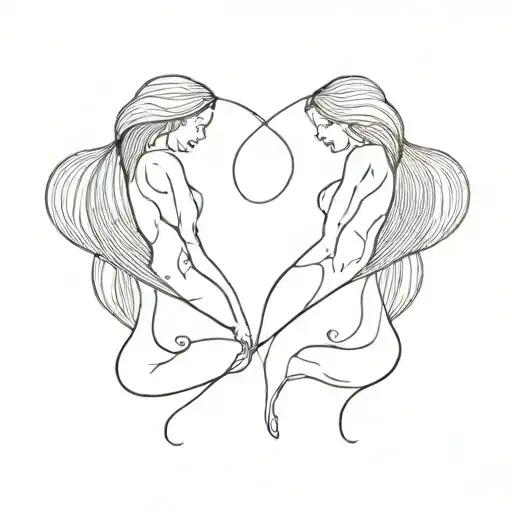 Theme love of the names Mert and Sude tattoo design idea