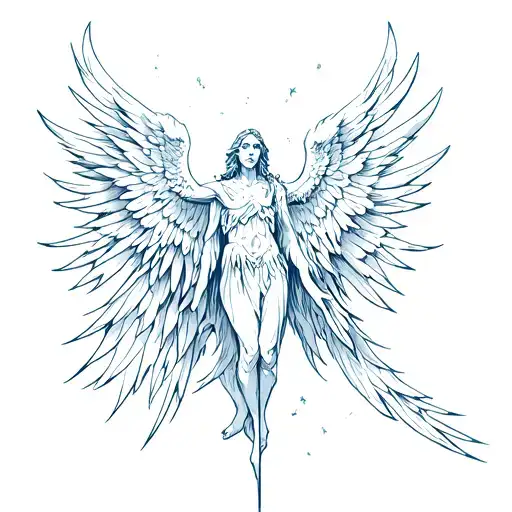biblically accurate seraphim tattoo design idea