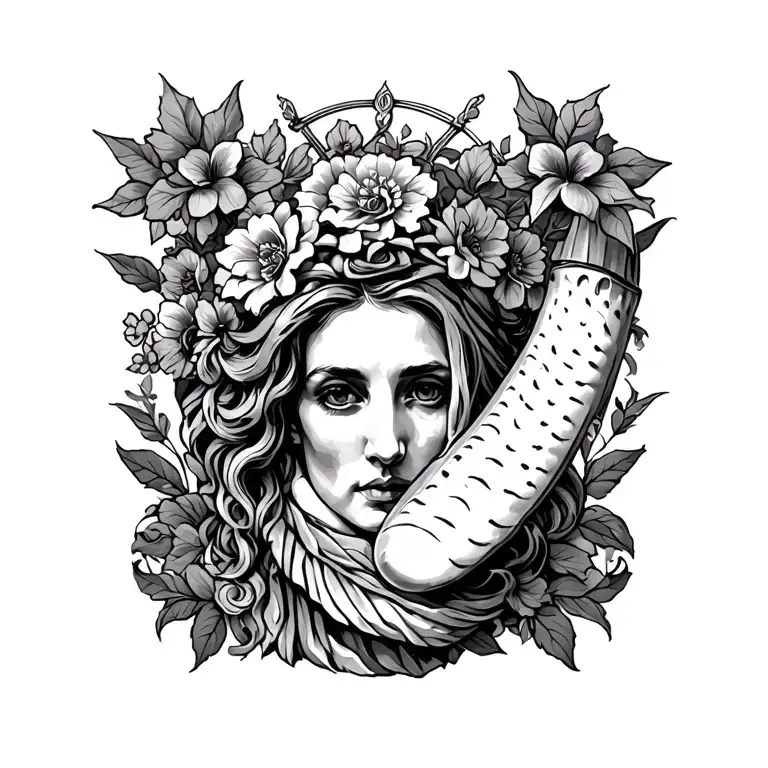 Sicilian trinacria with a cornicello tattoo design idea