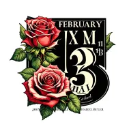 "Jason Michael Butler" February 13th 1999 Roman numerals intertwined roses tattoo design idea