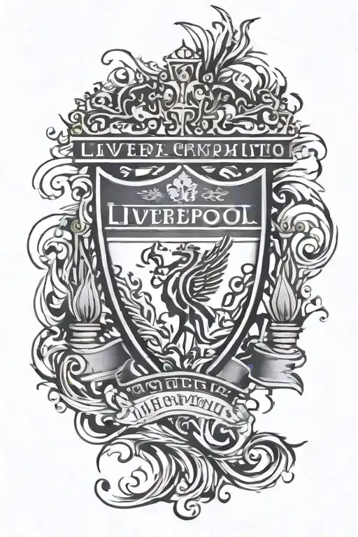 liverpool tattoo with ynwa tattoo design idea