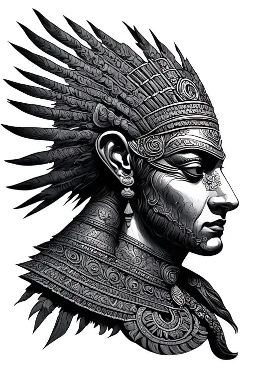 annunaki god with creation tattoo design idea