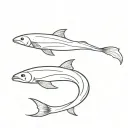 swimming upstream symbolizing perseverance tattoo design idea