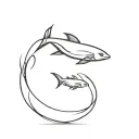 swimming upstream symbolizing perseverance tattoo design idea