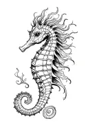 seahorse mermaid tattoo design idea
