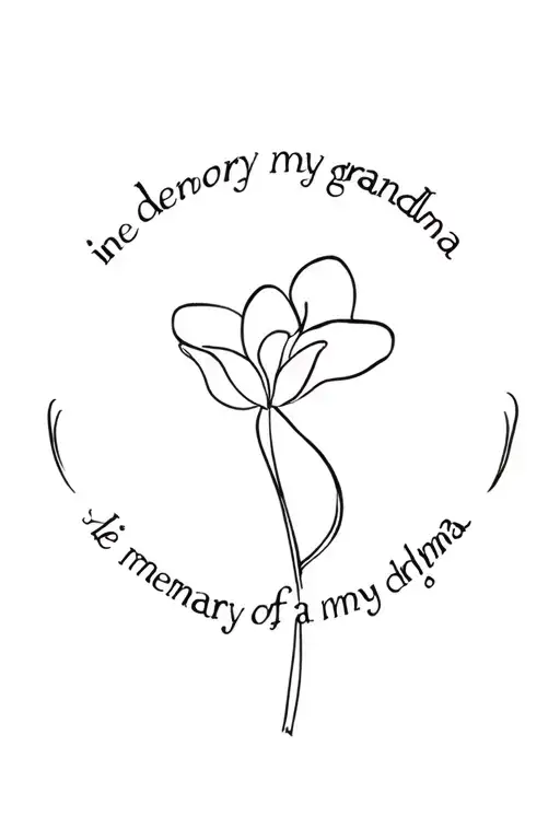 in memory of my grandma  tattoo design idea
