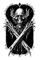 x shaped cosmic horror tattoo design idea