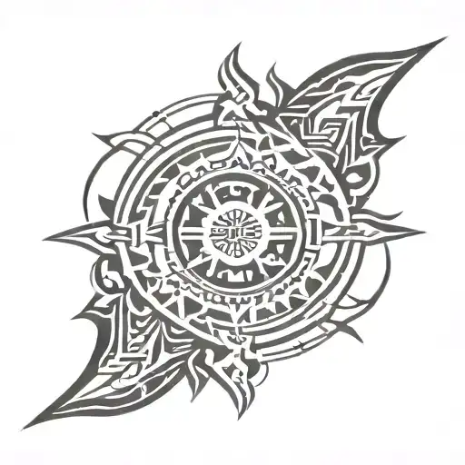 cherokee tribal patterns tattoo design idea