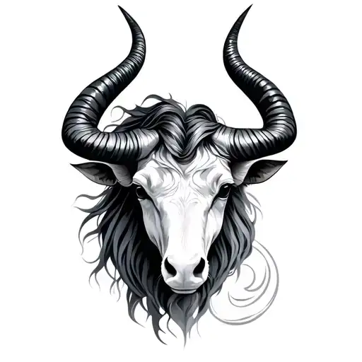 Capricorn Aquarius Taurus zodiac symbol tattoo design idea