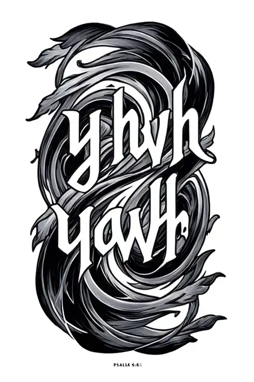 "yhwh psalms 46:5" spiral merging tattoo design idea