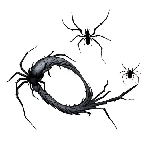 Coverup Spider Webs tattoo design idea