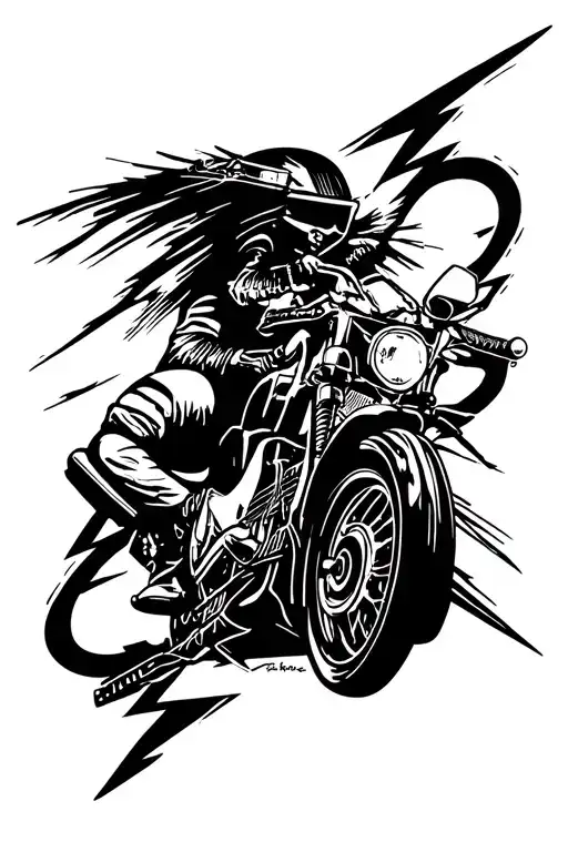 ride the lightning album cover tattoo design idea