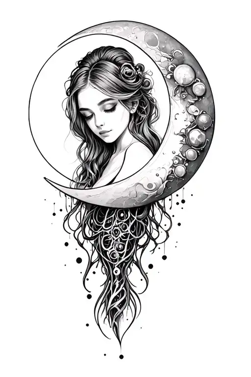 Sydney Sweeney with moon tattoo design idea