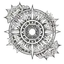 Sun tattoo design idea